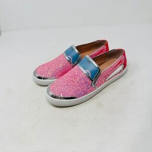 Kate Spade Off We Go‎ Slip On Sneakers Pink Glitter Blue Red Size 7 Whimsical